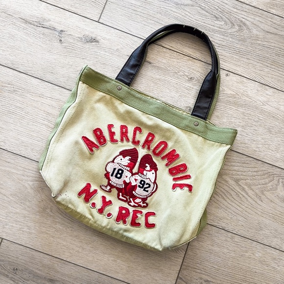 Awesome VTG Abercrombie & Fitch Thick Canvas Utility Mascot Tote Bag - Picture 8 of 9